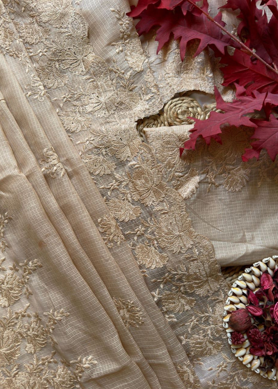 Soft Kota Doriya Saree with Multi-Thread Embroidery S2515