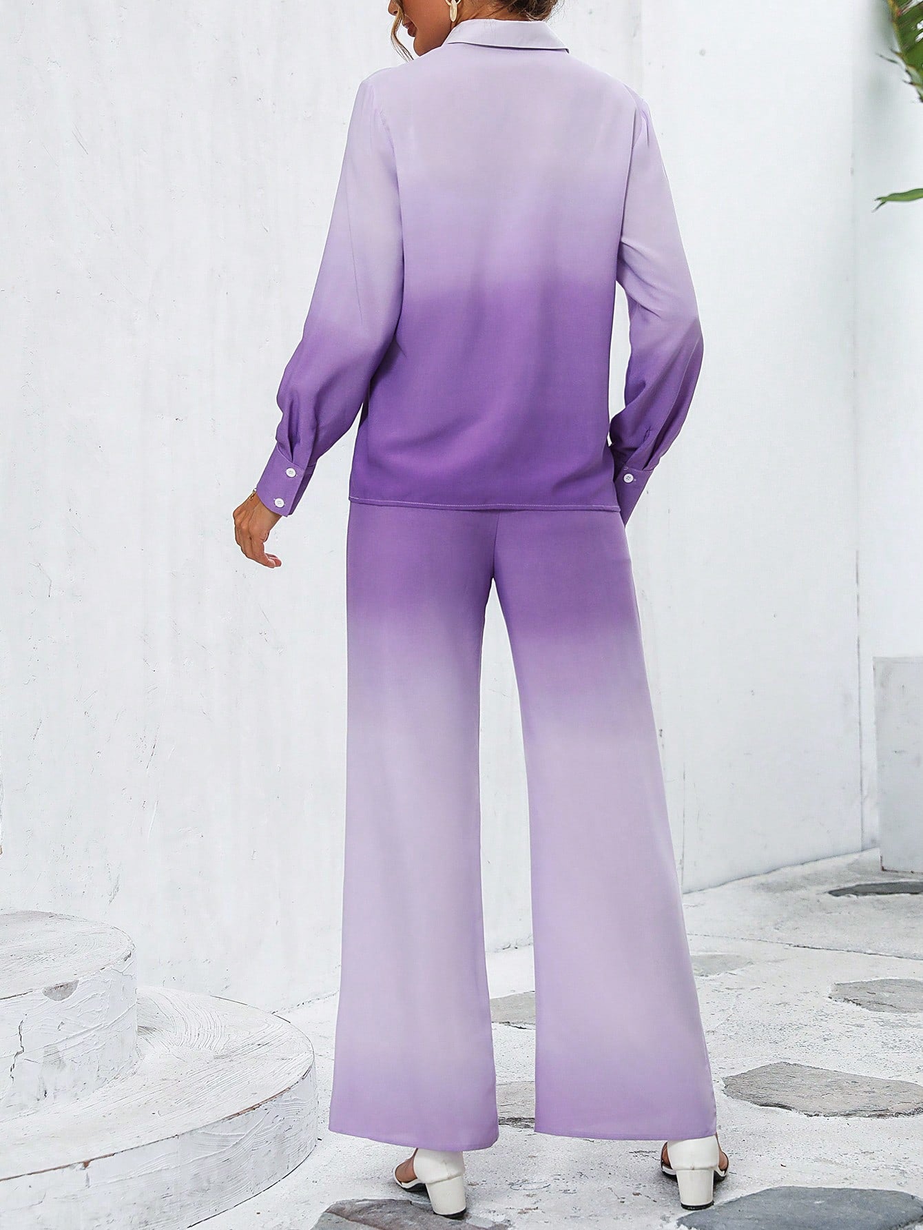 Beautiful Shaded Shirt And Pants Co-Ord (Purple) VT-01148