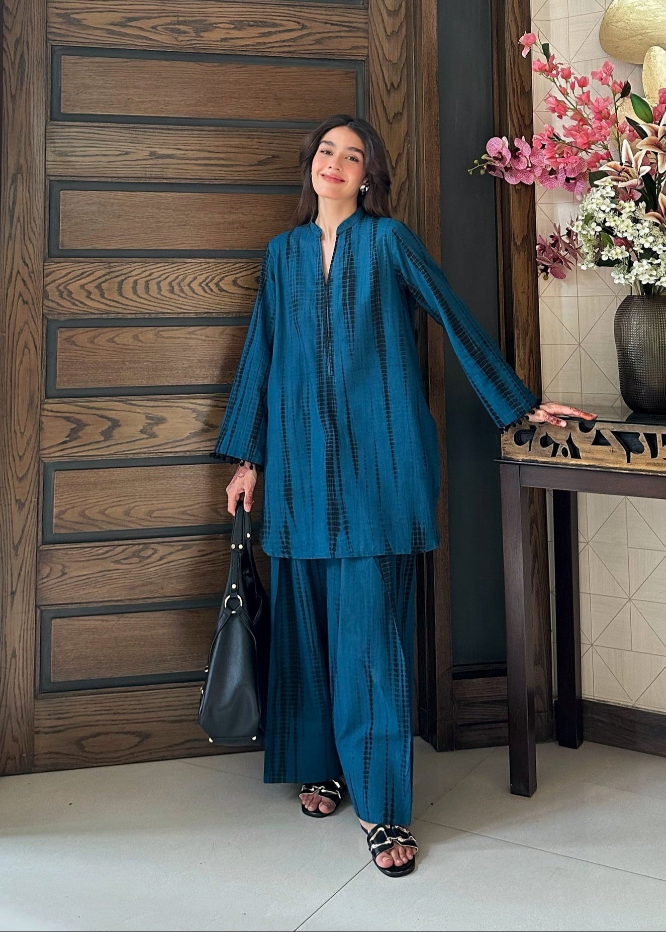 Blue Shibori Tie-Dye Co-ord Set D6300