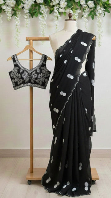 Timeless Polka Elegance Saree SD-1035