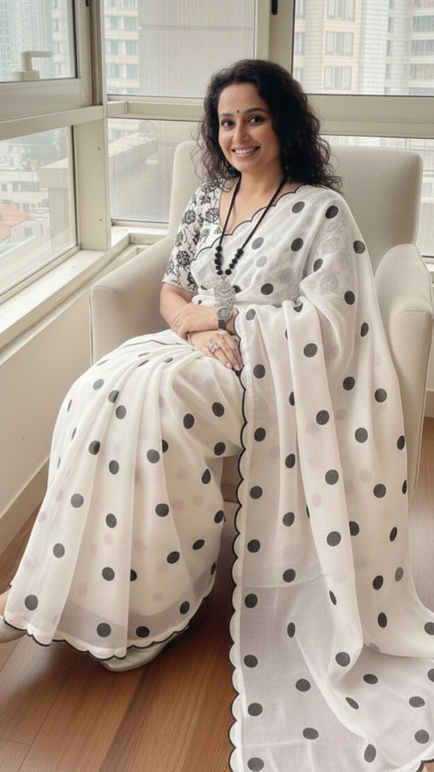 Timeless Polka Elegance Saree SD-1039