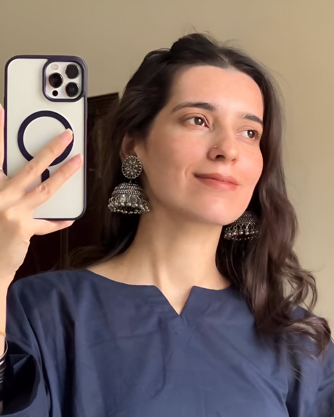 Premium Blue Roman silk Co-ord Set – Sleek & Stylish D6243