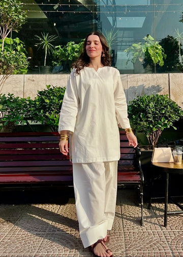 Premium Roman silk Co-ord Set – Effortless Style & Luxe Comfort D6242