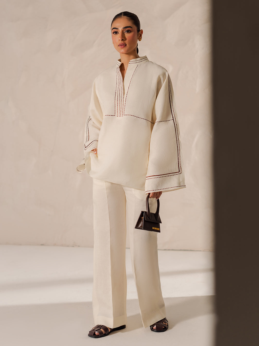 Embroidered Pure Cotton Co-ord Set | Women's Party Wear Dress D6315