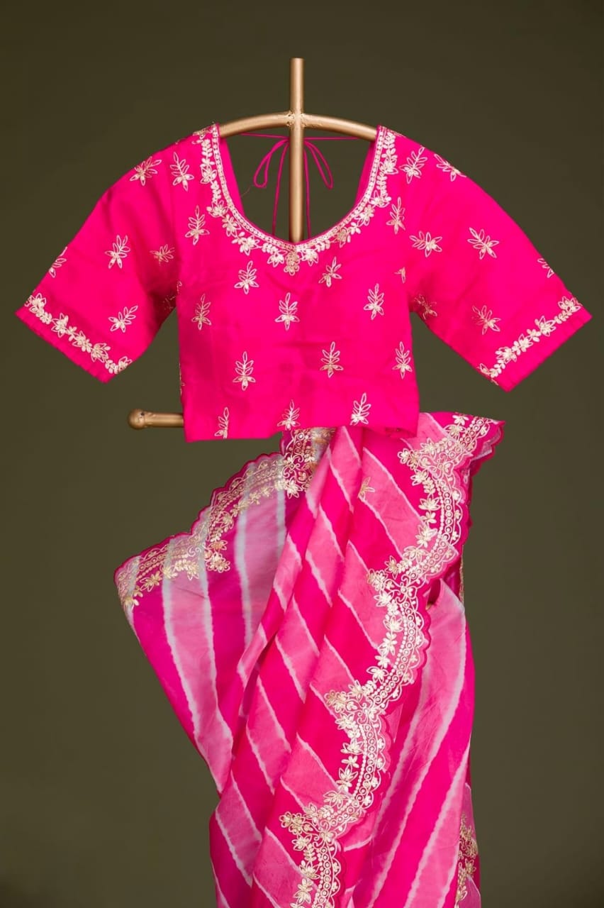 Laheriya Digital with Heavy Cotton thread work S2523