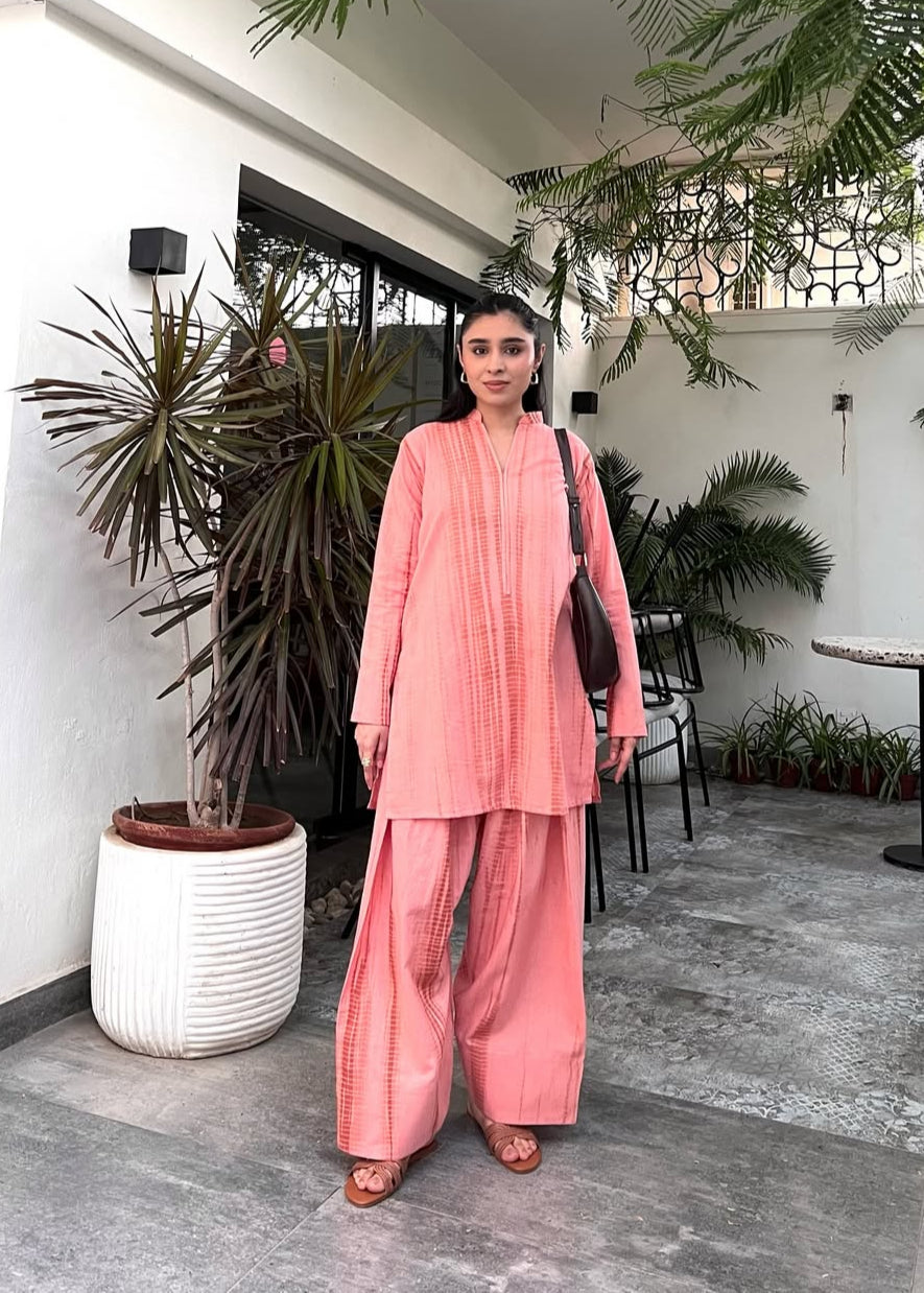 Blush Shibori Tie-Dye Co-ord Set D6301