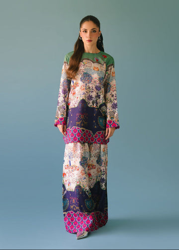 Elegant Animal Printed Rayon Co-ord Set for Women D6308