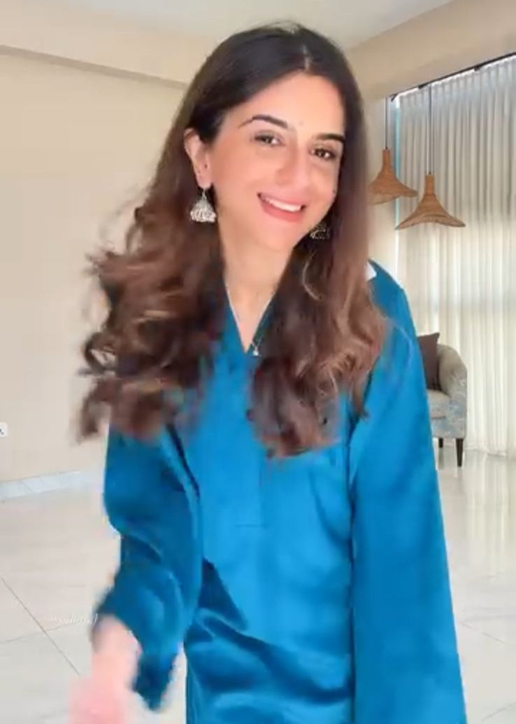 Elegant Blue Roman Silk Co-ord Suit Set for Women D6280