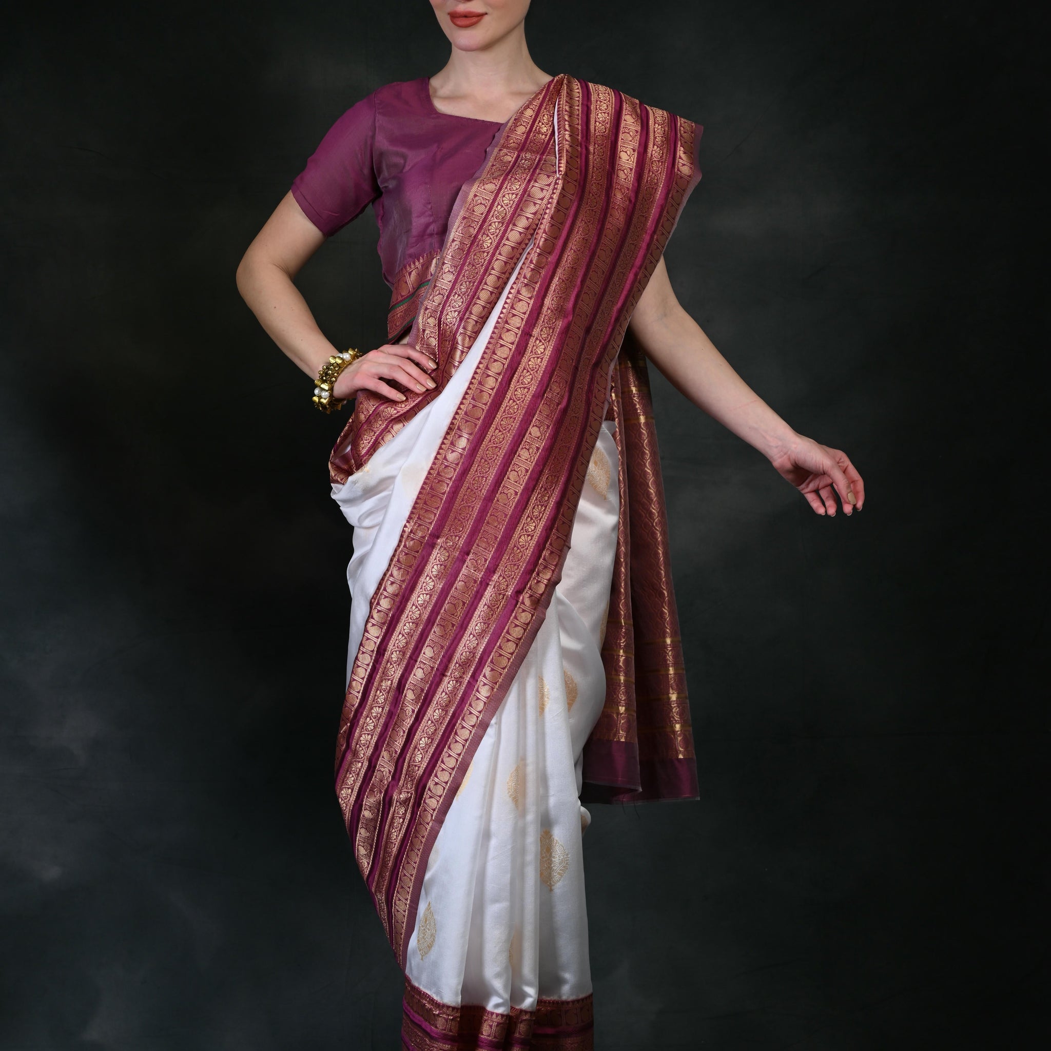 Party wear Banarasi Silk woven Saree