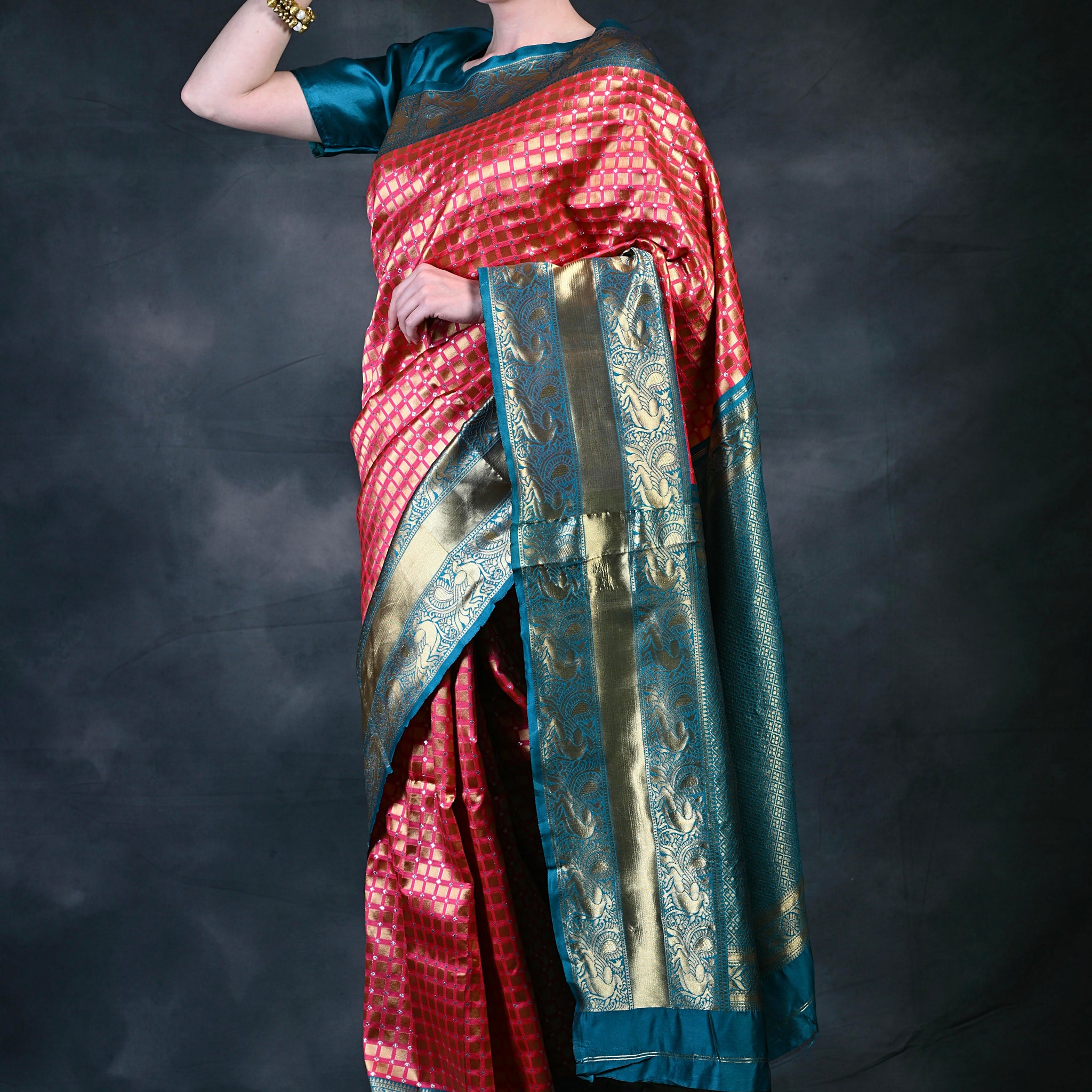 Red wedding wear Banarasi Silk saree PRK002