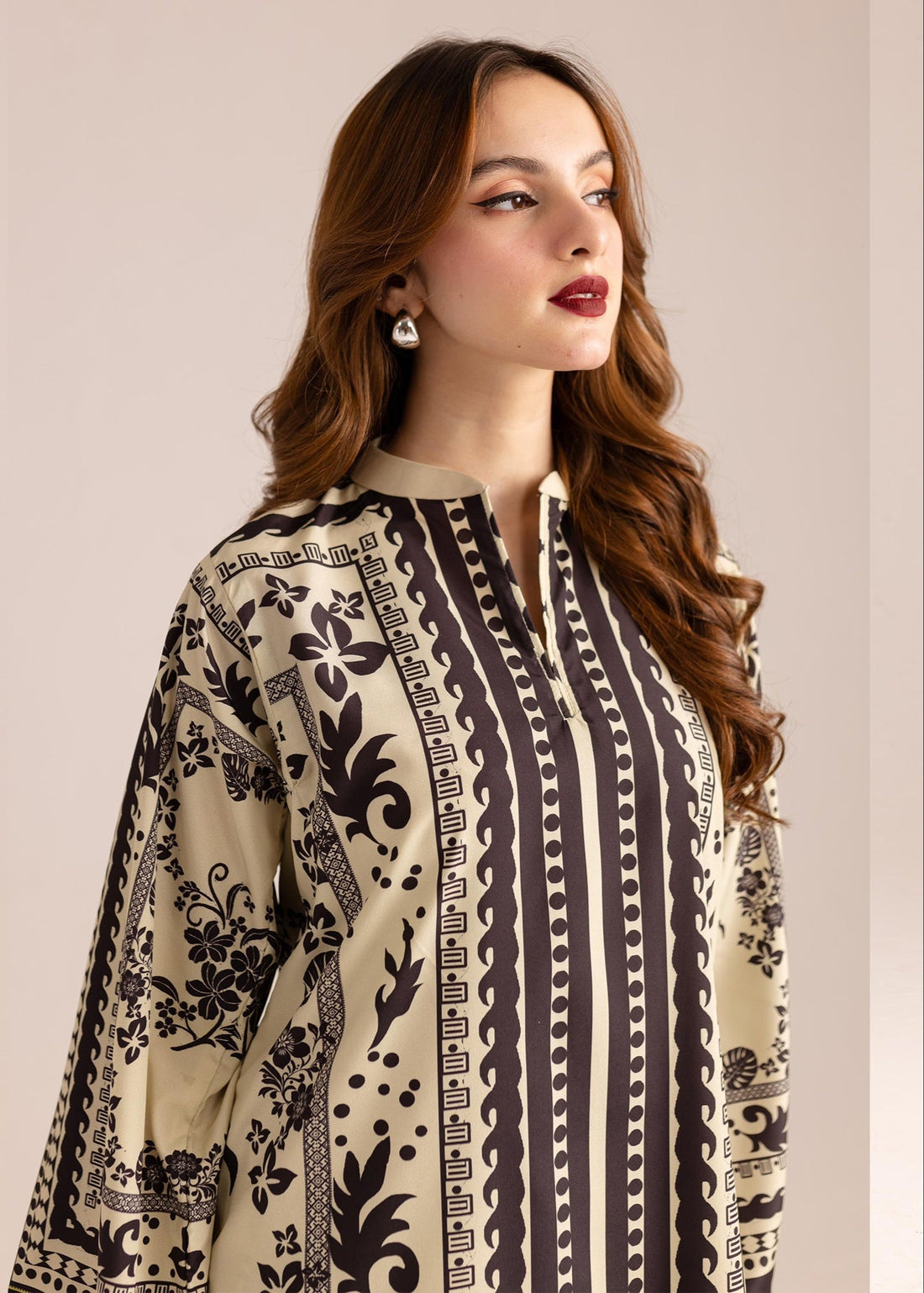 Unique Black and white Printed Co-ord Set D6071