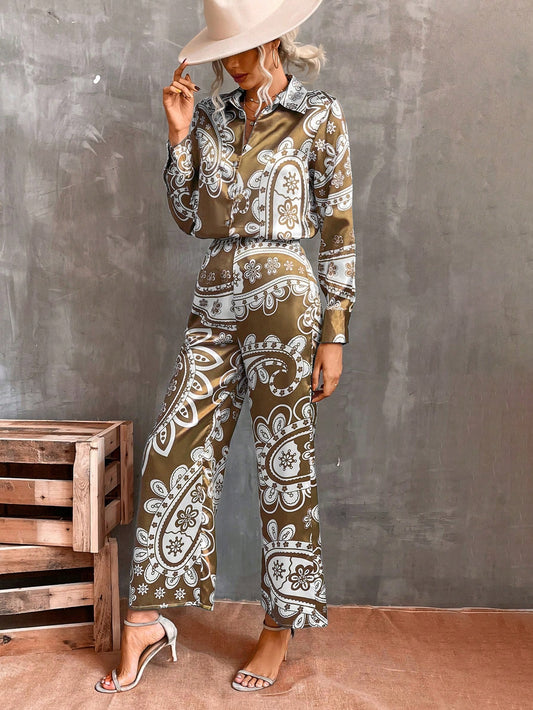 Unique Paisley Print Co-Ord Set VT-01137