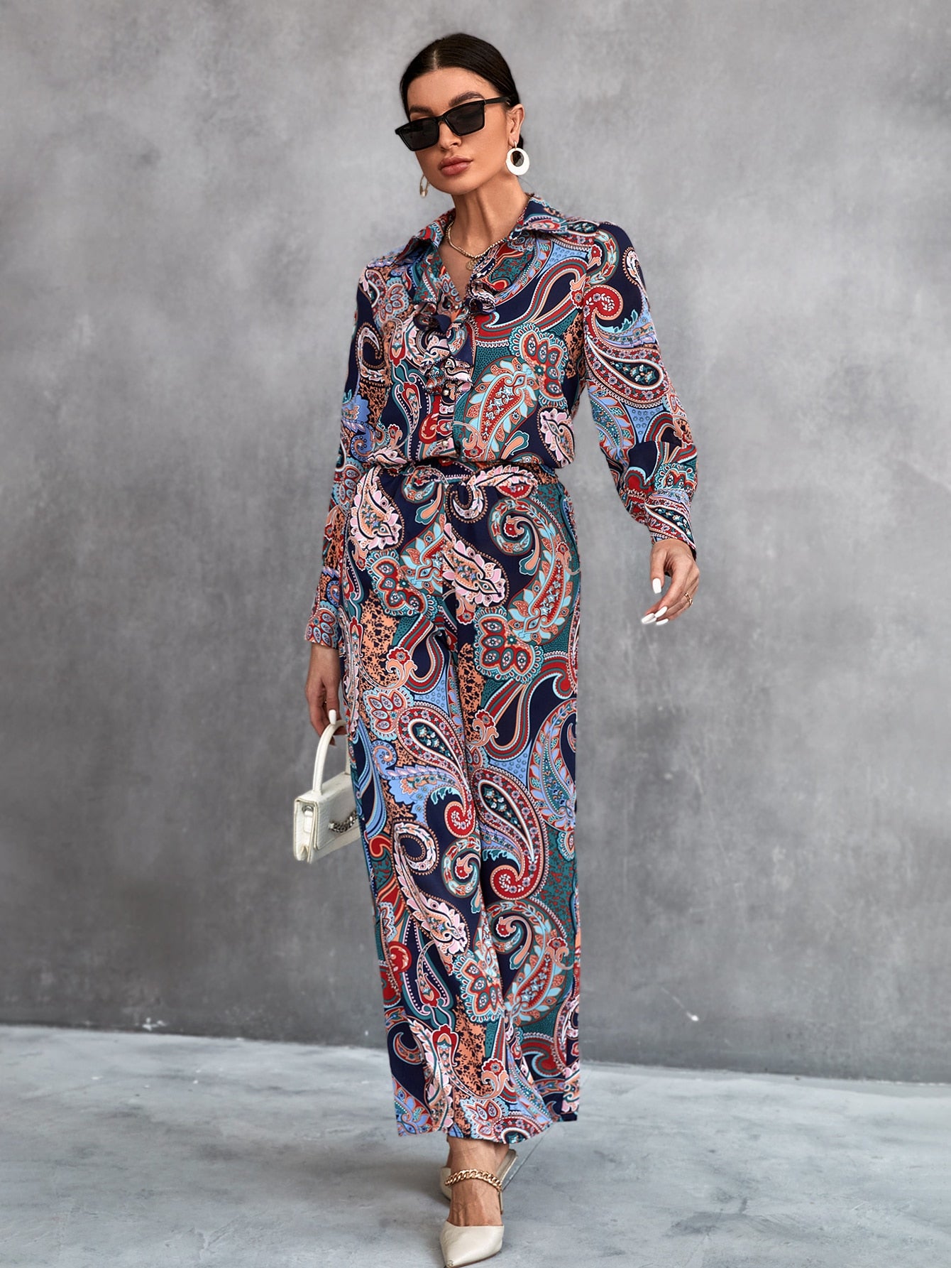 Unique Paisley Print Co-Ord Set VT-01136